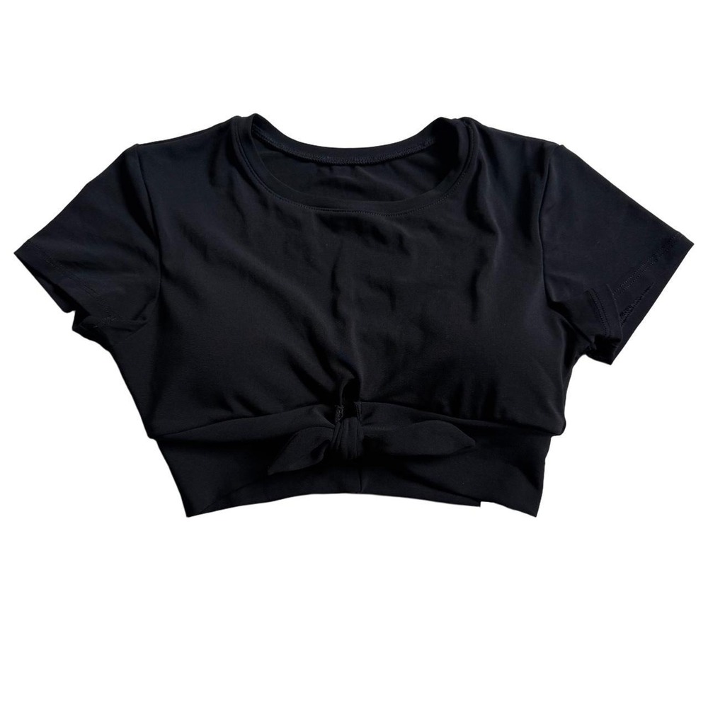 Robin Piccone black swim crop top - Size S